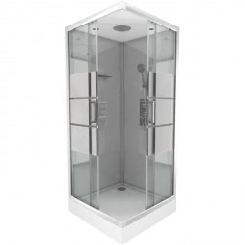 Cabine de douche complète – carrée – 90 x 90 x 215 cm – Grey River II – AURLANE