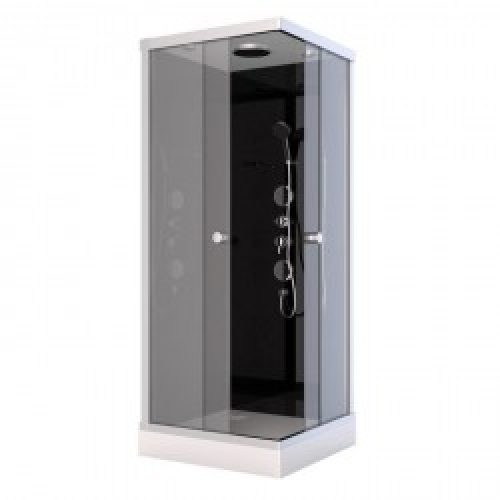 Cabine de douche complète – carrée – 90 x 90 x 230 cm – Black II Square – AURLANE