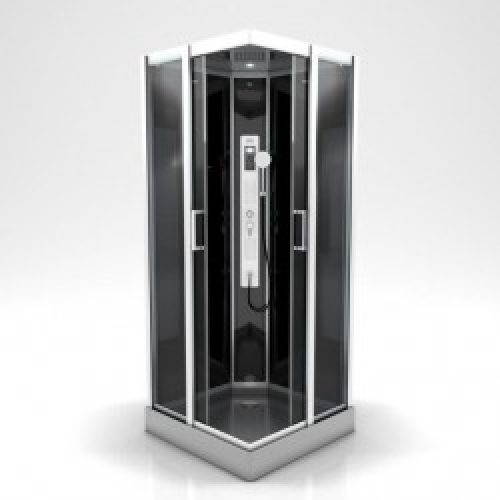 Cabine de douche complète – Radio FM et bluetooth – 90 x 90 x 215 cm – Premium II Square – AURLANE