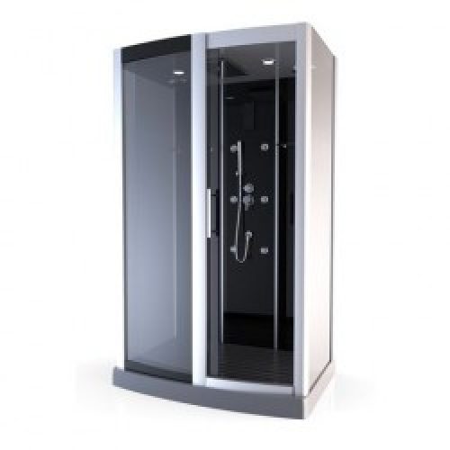 Cabine de douche complète – radio FM – siège rétractable – 90 x 115 x 230 cm – Premium rectangle – AURLANE