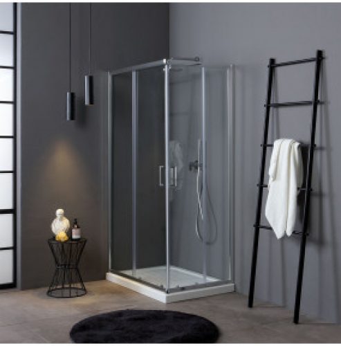 CABINE DE DOUCHE ECONOMIQUE VERRE 4 MM 70X90 PROFIL CHROME