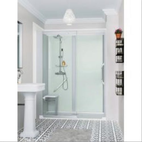 Cabine de douche en niche Kinemagic Sérénité Haute 159,7/205x 79,5/102cm – KINEDO