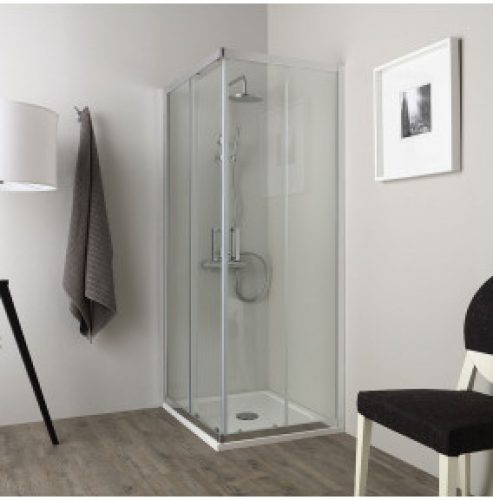 CABINE DE DOUCHE LUNA 80X80 CARRÉ CRYSTAL TRANSPARENT