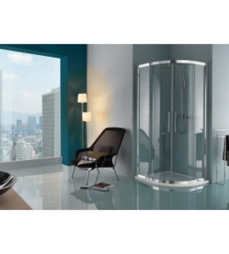 Cabine de douche1/4 de rond coulissant à quatre panneaux…