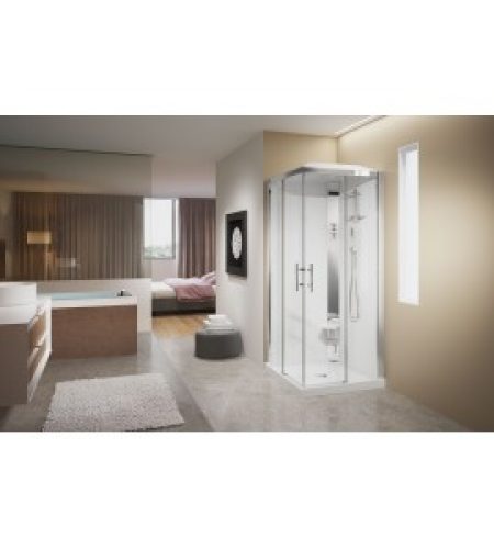 cabines accès d’angle à 4 panneaux: 2 coulissants + 2…