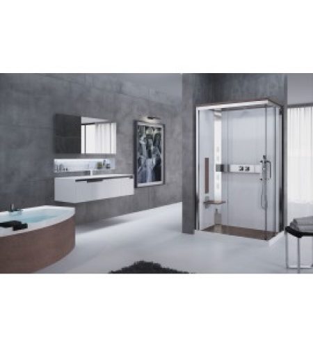 Cabines de douche accés d&rsquo;angle asymétrique hammam…