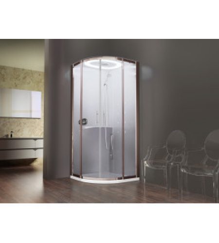 Cabines de douche paroi 1/4 de cercle Novellini Eon R90