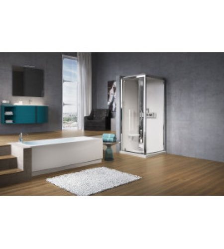 Cabines de douche porte pivotante + paroi latérale…