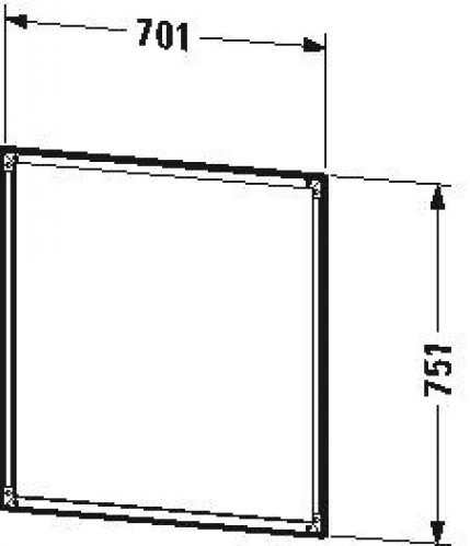Cadre de finition Duravit L-Cube LC989500000