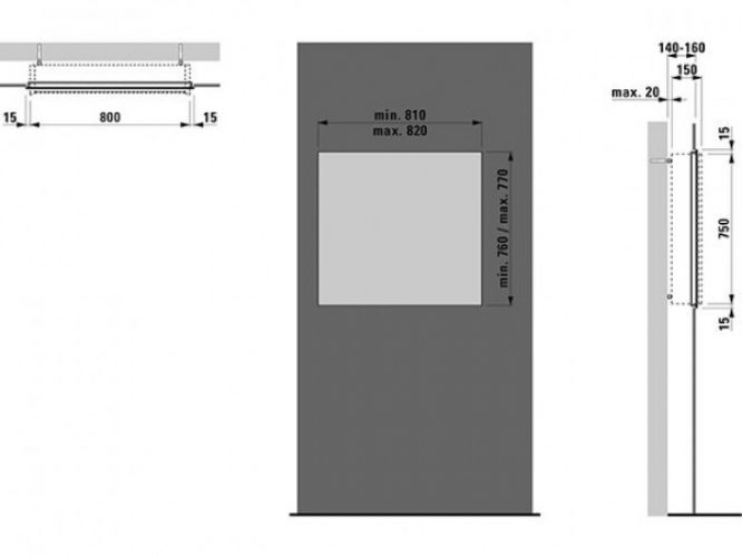Cadre de montage aluminium Laufen Frame 25 (H4085809000001)