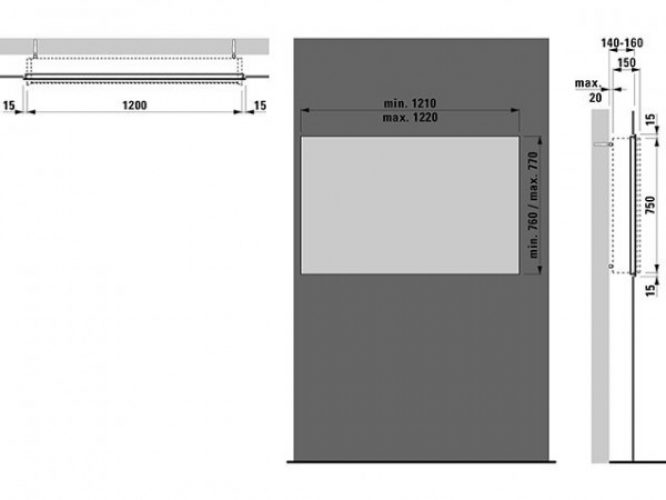 Cadre de montage aluminium Laufen Frame 25 (H4088809000001)