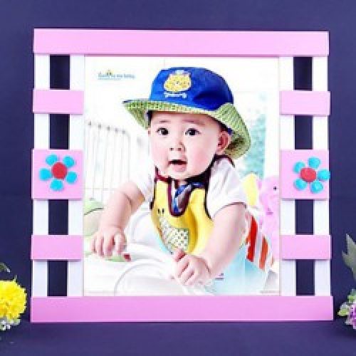 Cadre photo de style moderne en bois et papier