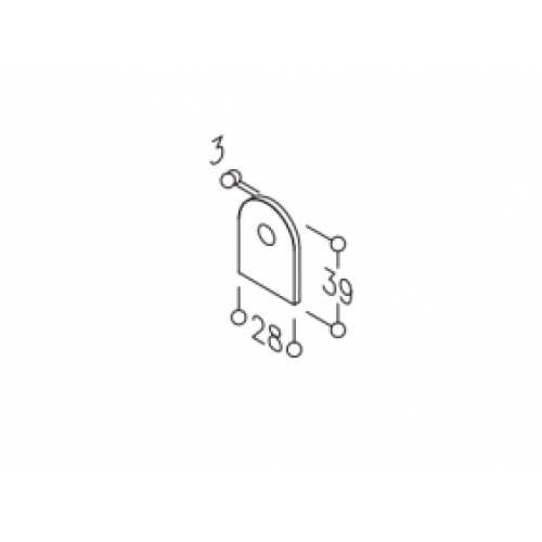 Cale pour pied réglable – cloison modulaire de 10 mm – noir