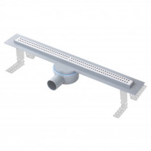 Caniveau de douche ABS+Grille Linéa Inox 600×30 – Ø50 – Hauteur 70mm