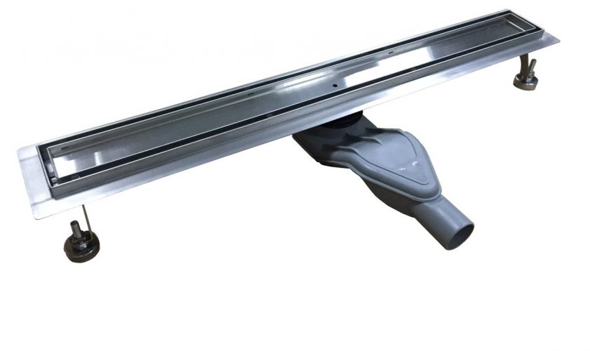 Caniveau de douche en acier inoxydable à carreler FlexGT01 – Longueur sélectionnable