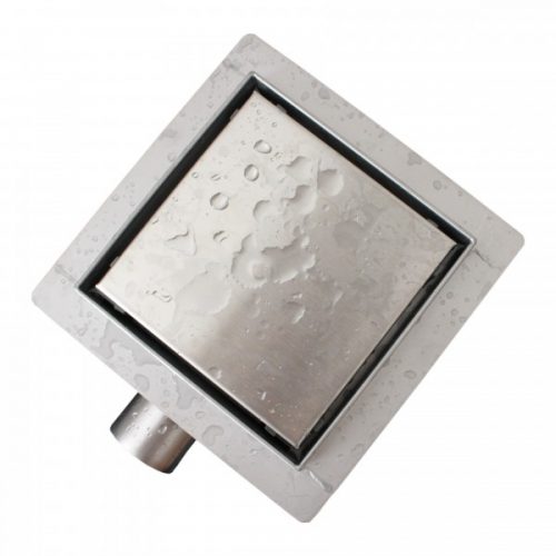 Caniveau de douche T02 en acier inoxydable pour douche – drain de douche inclus – largeur sélectionnable