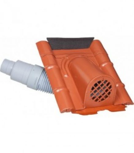 Capot d&rsquo;aeration type beton avec flexible PVC, noir-gris