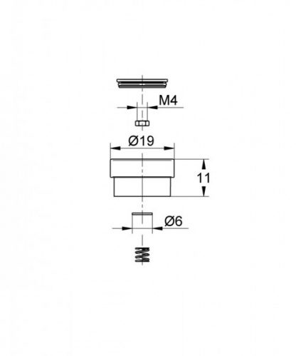 Capuchons Salle de Bains Grohe Eichelberg pour conversion en surface Chromé 44042826