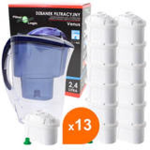 Carafe filtrante bleue + 13…