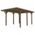 Carport en bois traité ENZO 304 x 512 cm Couverture PVC Vert