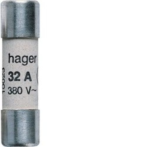 Cart. fusible 32A 10,3x38mm –   HAGER LF142