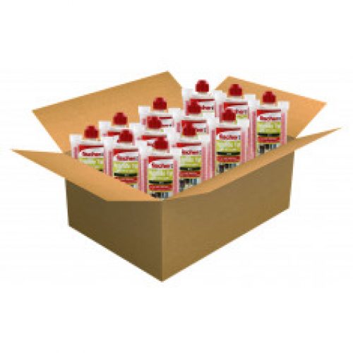 Carton de 12 cartouches scellement chimique – Ton Gris 300ml – Fischer 520103