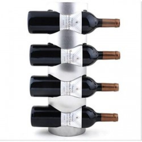 Casier à 4 bouteilles de style contemporain en acier inoxydable