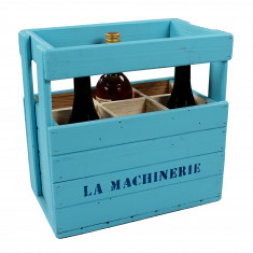 Casier 6 grandes bouteilles BLEU 35 x 22 x 34 cm