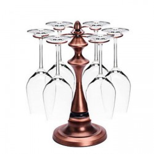 Casier à 6 verres de style contemporain en acier inoxydable