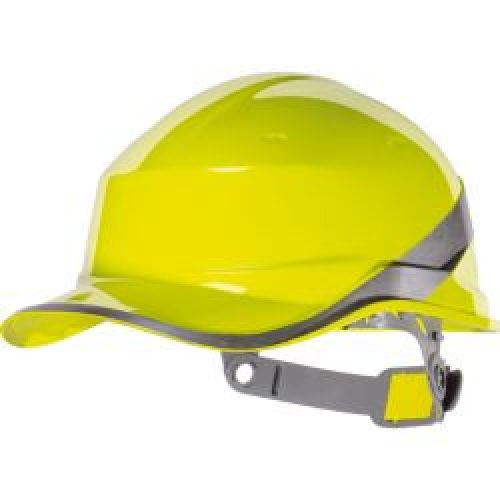 Casque De Chantier Baseball Jaune Fluo Deltaplus Diamond V