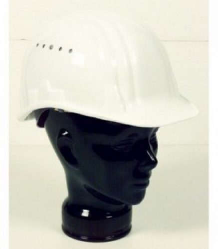 Casque de protection de travail Blanc – sangle 6 points