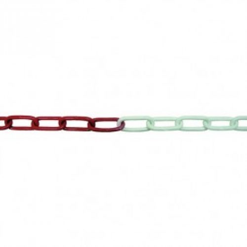 Chaîne de signalisation – métallique – époxy blanc – 25 mètres