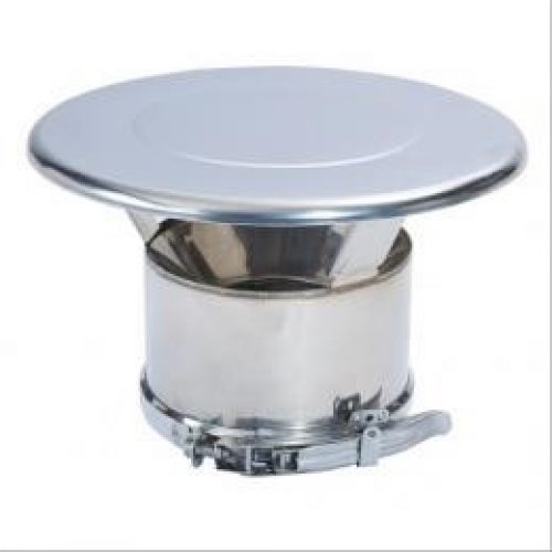 Chapeau de finition isolée double paroi inox Duoten + bride Ø80/130mm – TEN