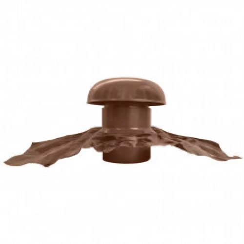 Chapeau de ventilation PVC avec bande plomb – Marron