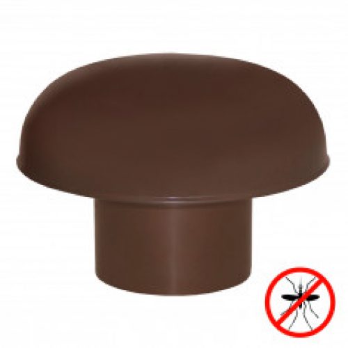 Chapeaux de ventilation PVC avec moustiquaire – Marron