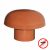 Chapeaux de ventilation PVC avec moustiquaire – Rouge tuile