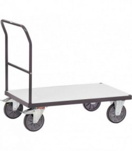 chariot a dossier de poussée Fetra 9500 portee de 500 kg max, diam roues 160 mm espace de chargement 850×500 mm