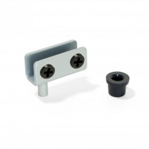 Charnière à douille pour portes rentrantes en verre