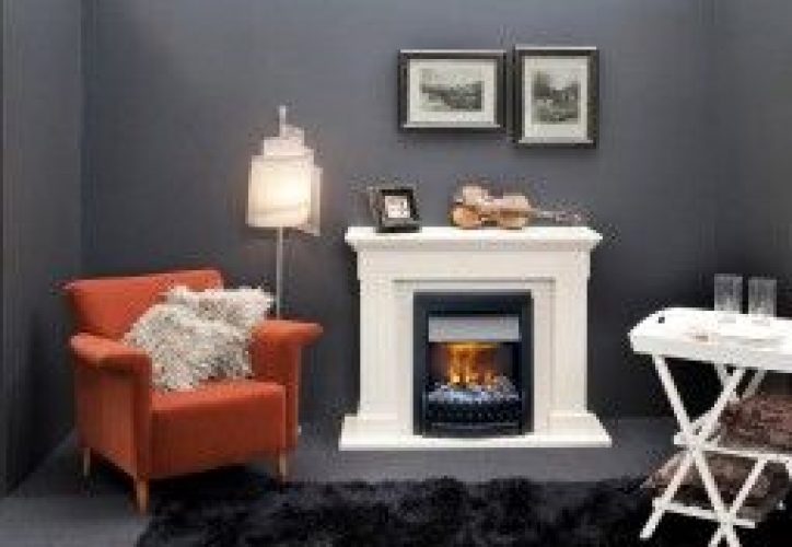 Cheminée Electrique Décorative Foyer Encastrable Danville Noir