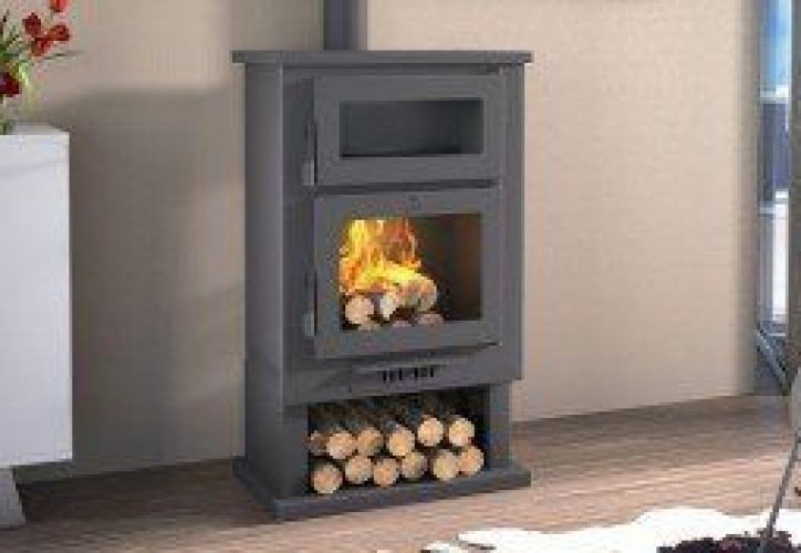 Cheminée Poêle à Bois + Four + Bûcher 10 kW CH-3