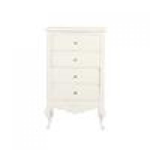 Chiffonnier EUGÈNE en acajou, fini blanc vieilli