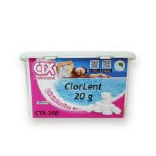 Chlore lent CTX 350 – 1 Kg – Galets 20 gr