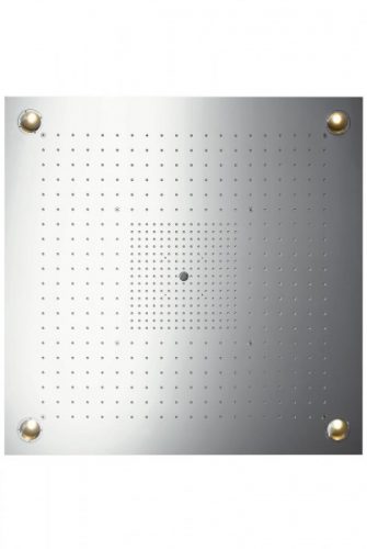 Ciel de Pluie Encastrable Axor Starck avec lumière AIR 970x970mm Ø17mm jet laminaire 3 jets Chromé