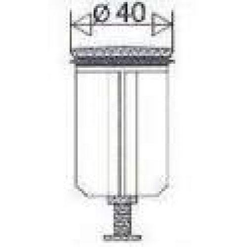 Clapet à ailettes D39.5 pour bonde plastique lavabo