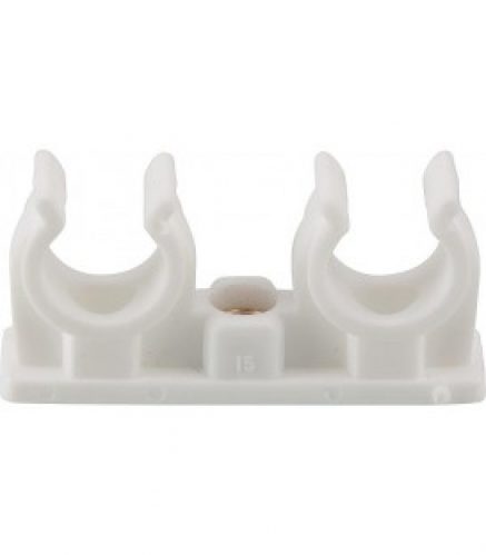 Clips de tube PP double 6mm, M6 Paquet : 100 pcs