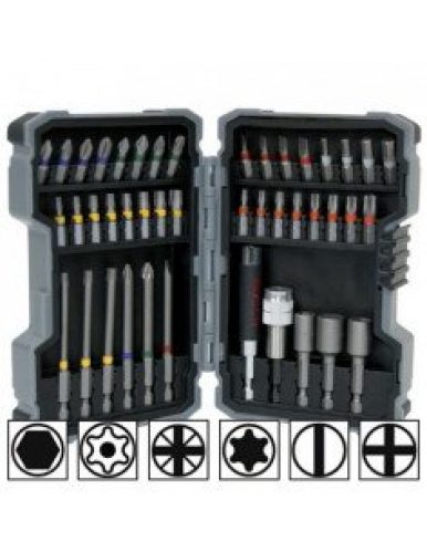 Coffret de vissage 1/4&Prime; 43 pièces