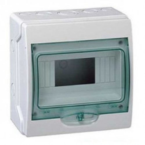 Coffret étanche mini Kaedra IP65 – 8 modules – 1 rangée