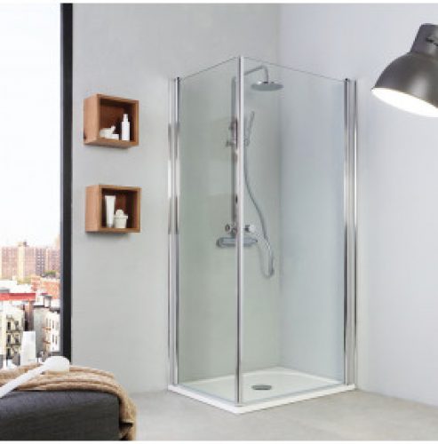 COIN DOUCHE 70X90 DEUX PORTES DE FERMETURE