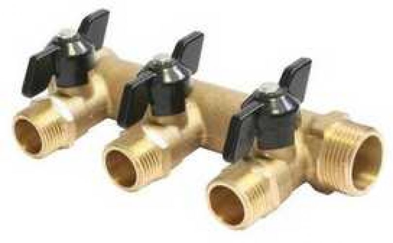 Collecteur p-pro MF3/4 »(20/27) 5 vannes M1/2 »(15/21) 50mm d’entraxe éco