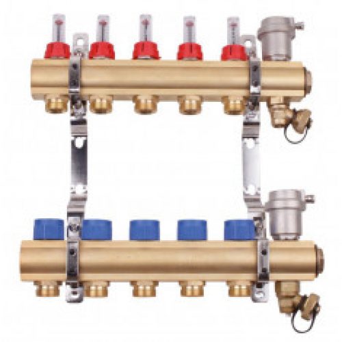 Collecteur plancher chauffant Laiton brut – Somatherm